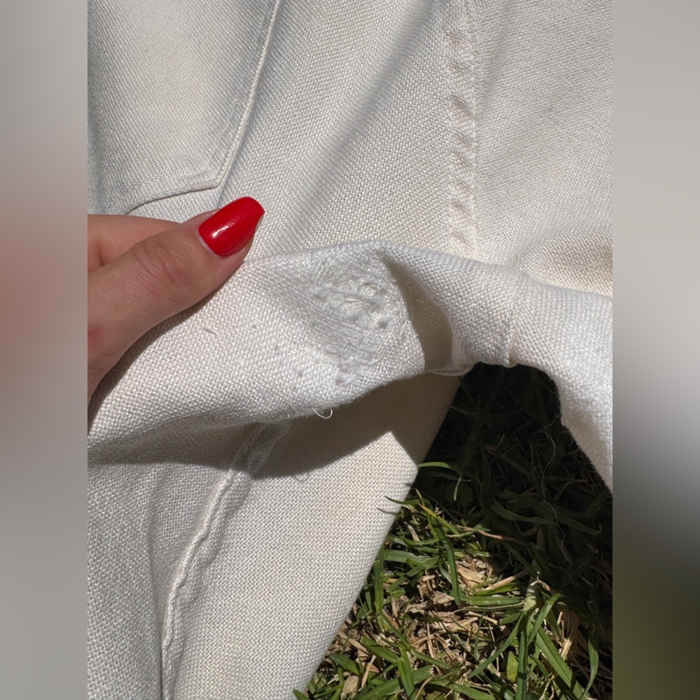 60s Vintage Big E Levi’s Sta-Press White Pants Plus Size - Picture 12 of 14